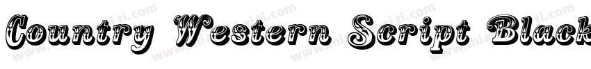 Country Western Script Black字体转换